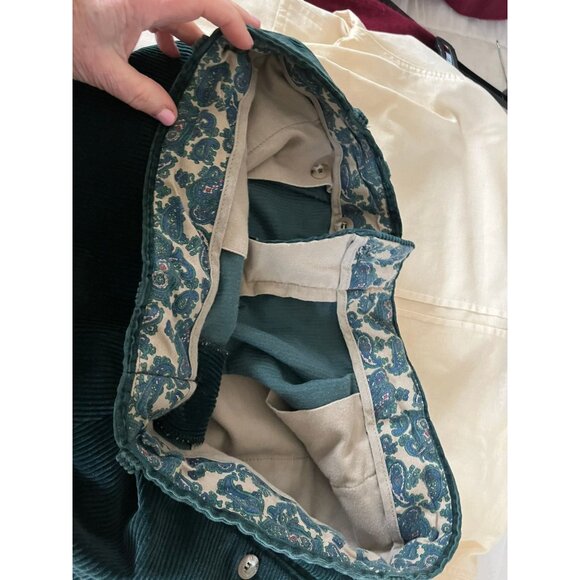 Vtg 1980's Eddie Bauer Men's Hunter Green Thick Corduroy Pants Size 38 Short - Picture 6 of 9